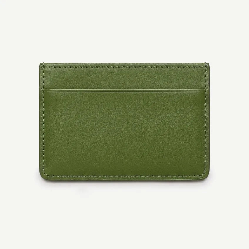 Matcha shishi embossed card holder, back