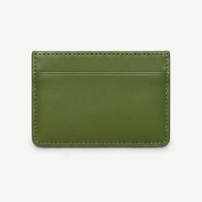 Matcha shishi embossed card holder, back
