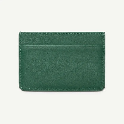 Pine Green shishi embossed card holder, back