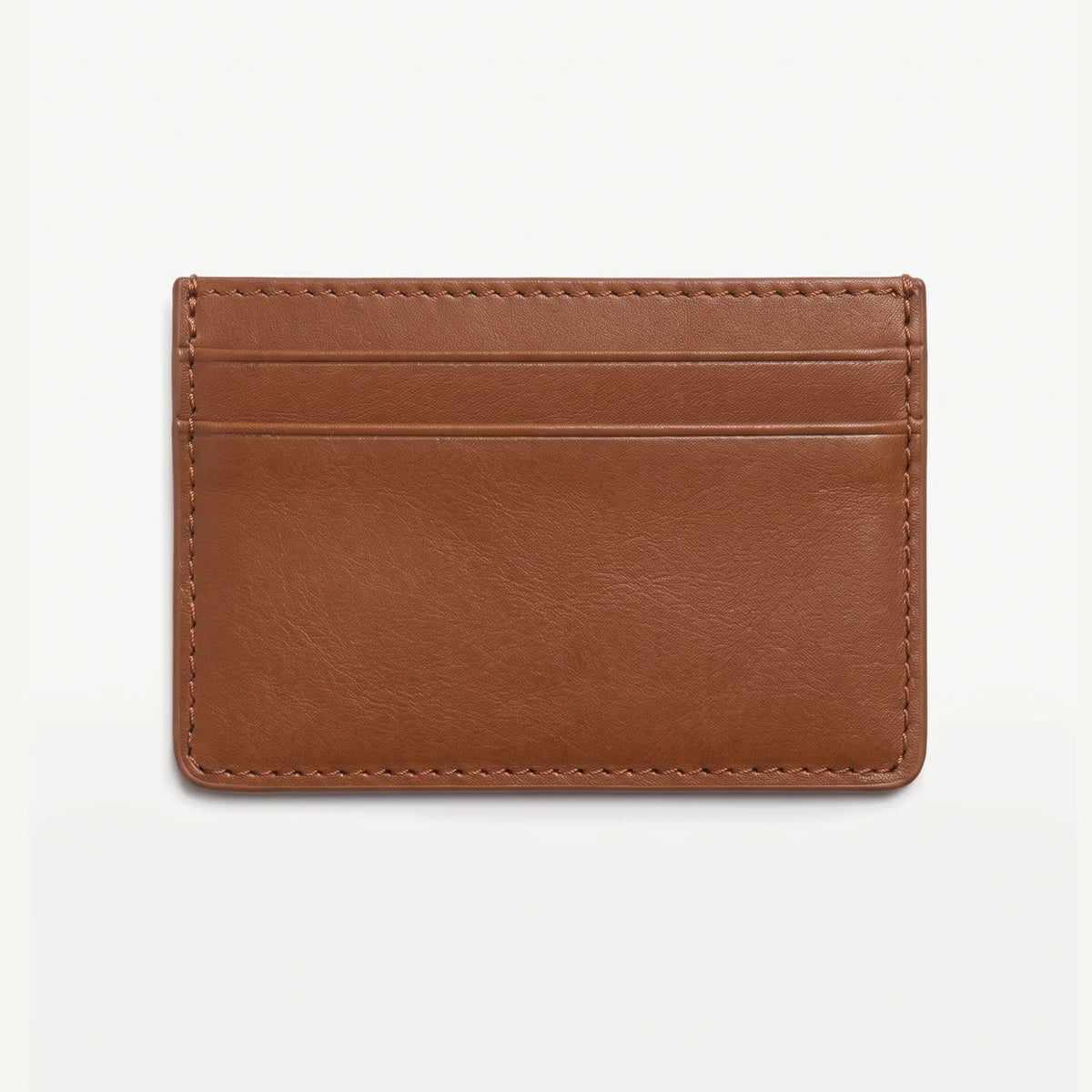 Saddle Brown shishi embossed card holder, back