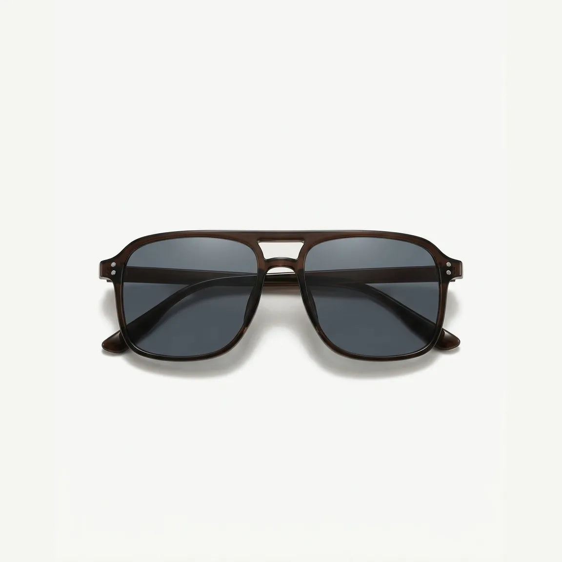 Mesa Aviator sunglasses in Espresso, folded