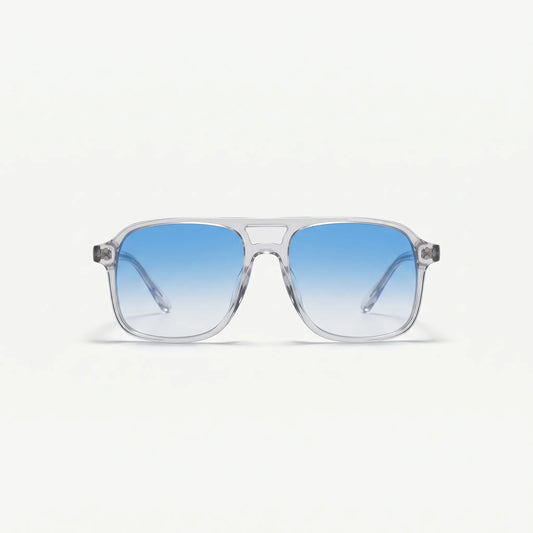 Mesa Aviator sunglasses in Ice Blue, front view