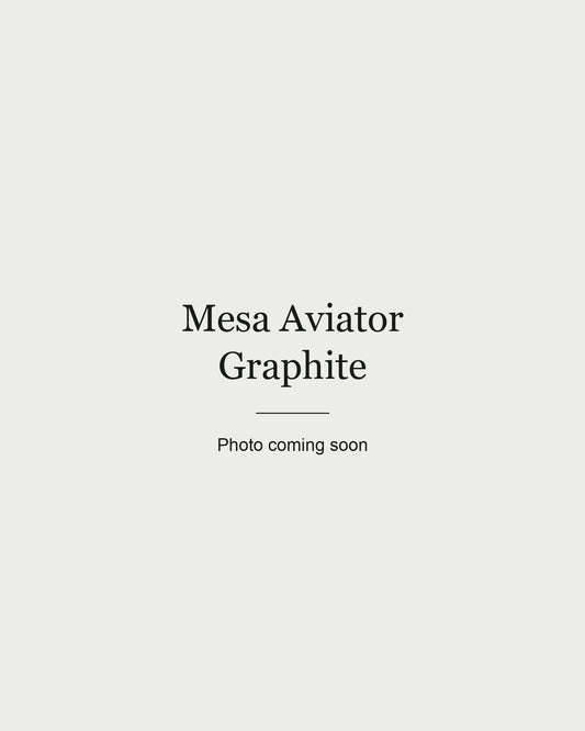 Mesa square double-bridge aviator sunglasses in Graphite, front view