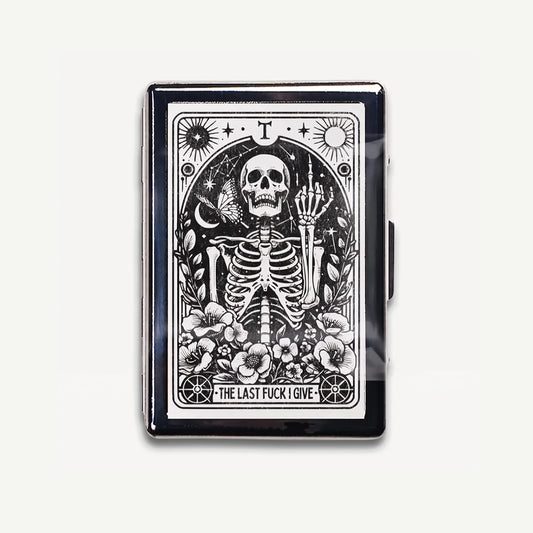 Bare Bones tin card case, front