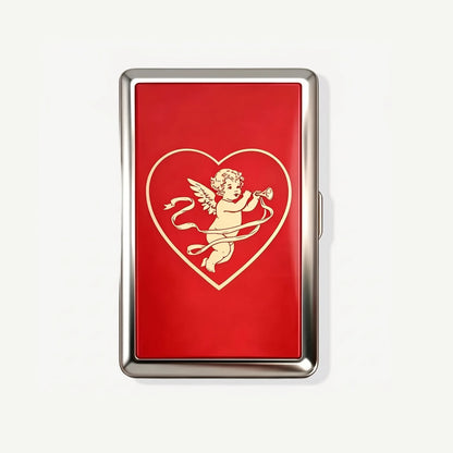 Cupids Mark tin card case, front