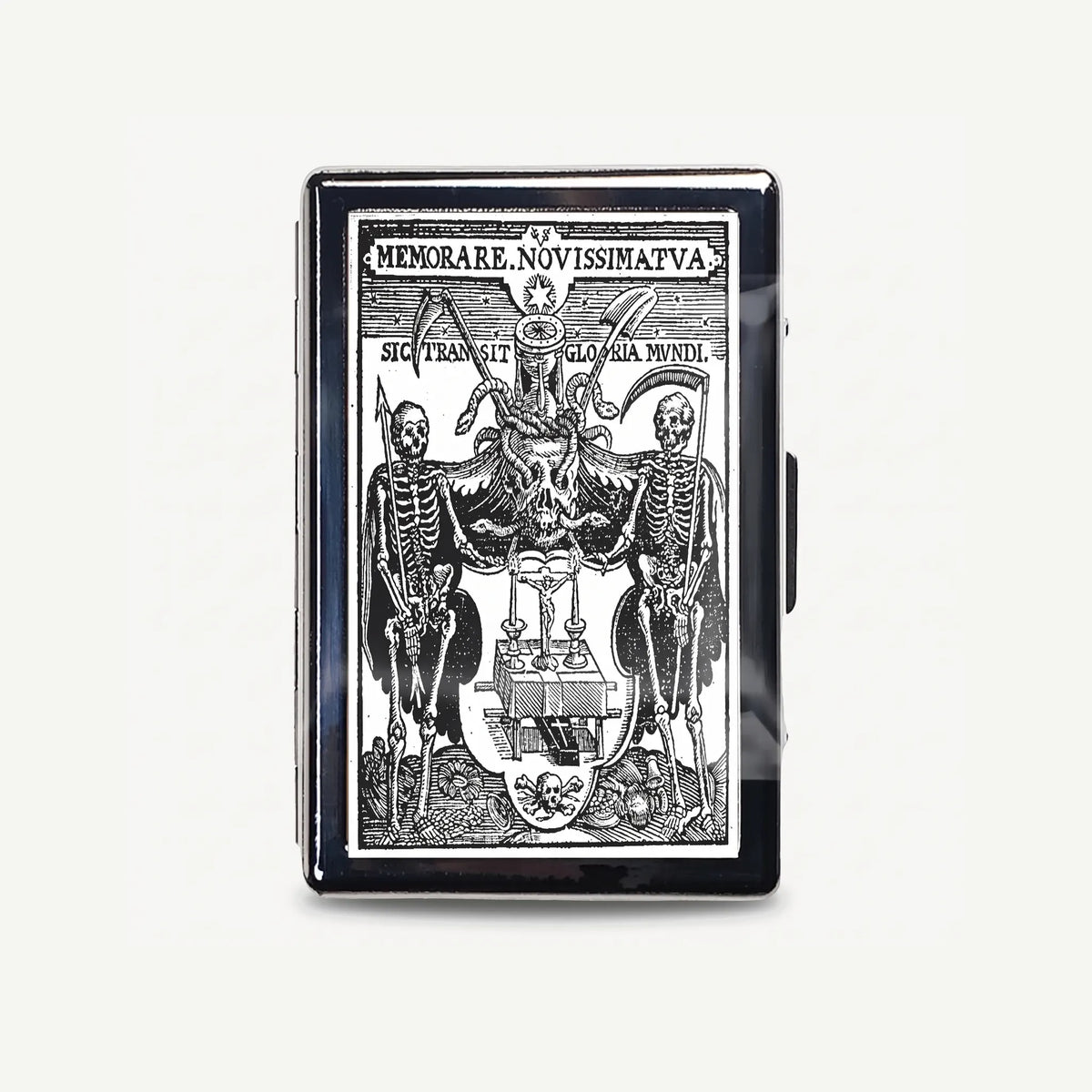 Danse Macabre tin card case, front