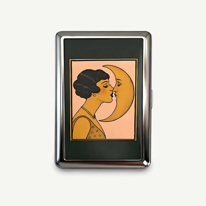 Flappers Moon tin card case, front
