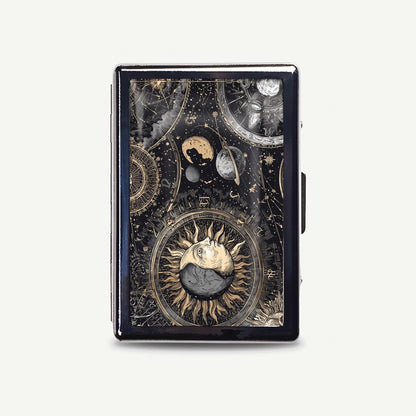Gilded Heavens tin card case, front