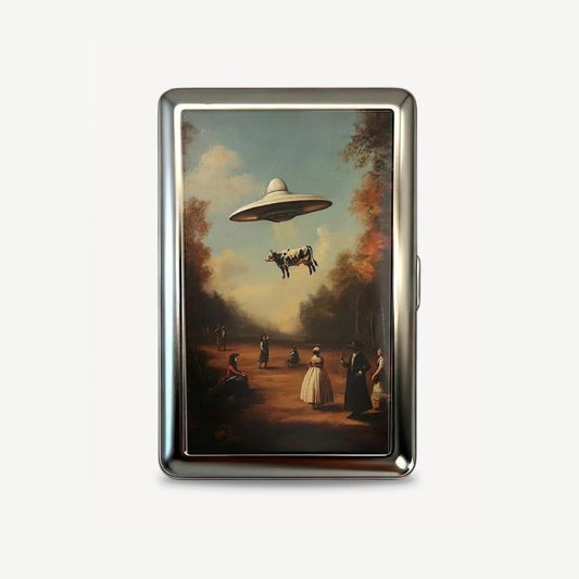 Pasture Visitor tin card case, front