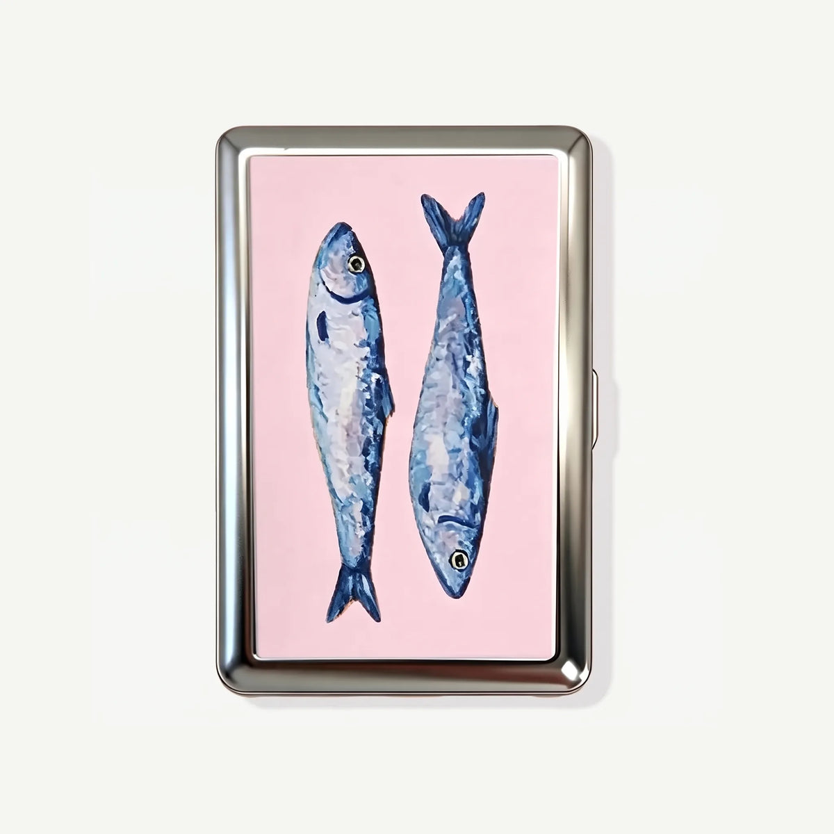 Sardine Season tin card case, front