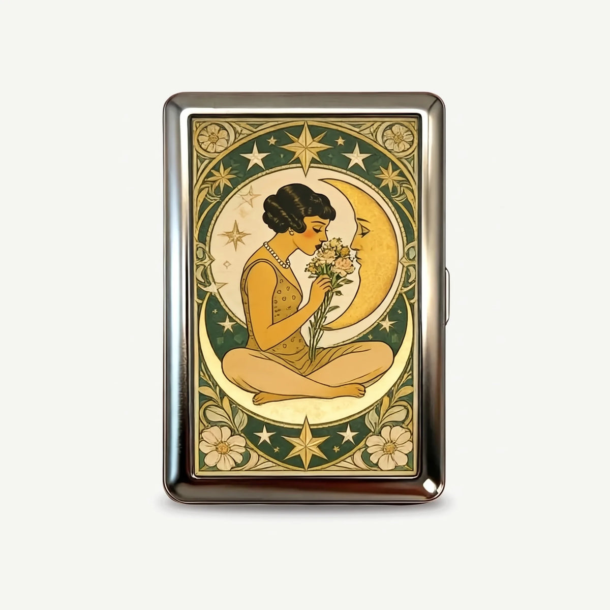 Starlit Swing tin card case, front