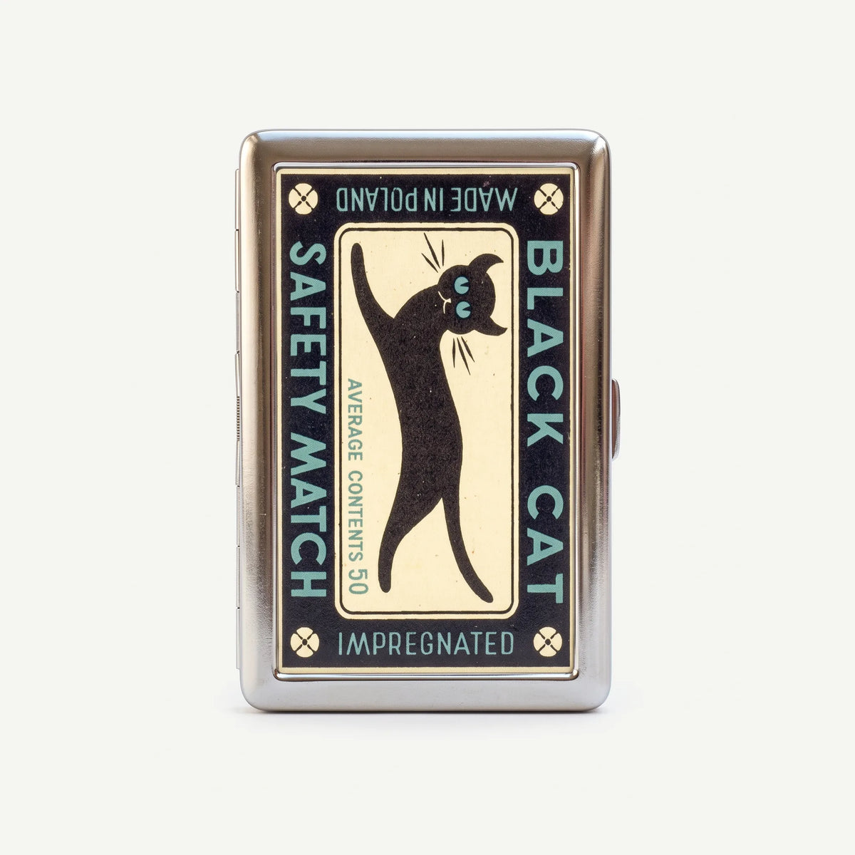 Strike Anywhere tin card case, front