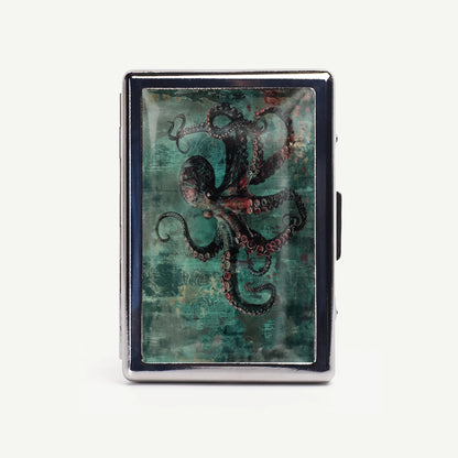 Tentacle Study tin card case, front